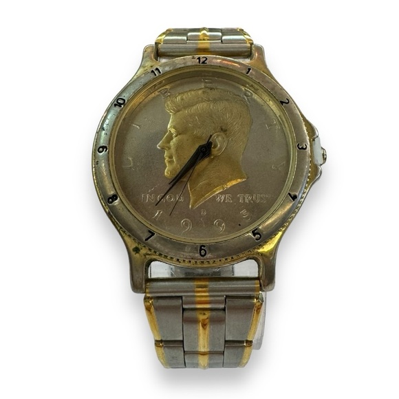 VTG 1995 JFK John F Kennedy Bicentennial Coin Watch - Picture 2 of 7